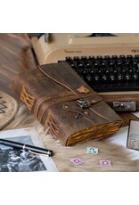 RK Handicrafts Miscellaneous - Leather Deckle-edge Notebook with Wind Rose Key 18x13cm