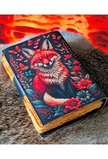 RK Handicrafts Miscellaneous - Leather Journal with Fox and vintage lock