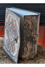 RK Handicrafts Miscellaneous - Leather Journal Wolf Dreamcatcher