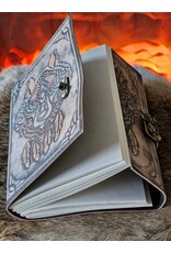 RK Handicrafts Miscellaneous - Leather Journal Wolf Dreamcatcher