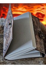 RK Handicrafts Miscellaneous - Leren Dagboek  Wolf Dromenvanger