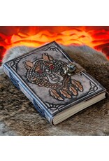 RK Handicrafts Miscellaneous - Leather Journal Wolf Dreamcatcher