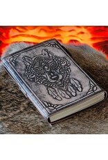 RK Handicrafts Miscellaneous - Leather Journal Wolf Dreamcatcher