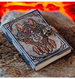 RK Handicrafts Leren Dagboek  Wolf Dromenvanger
