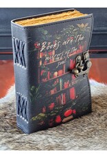 RK Handicrafts Miscellaneous - Leren Dagboek  met Boekenkast print