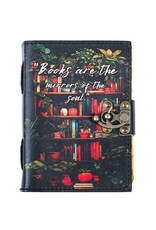 RK Handicrafts Miscellaneous - Leren Dagboek  met Boekenkast print