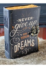 RK Handicrafts Miscellaneous - Leather Journal Never Give Up On Your Dreams