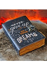 RK Handicrafts Miscellaneous - Leather Journal Never Give Up On Your Dreams