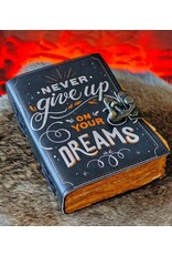 RK Handicrafts Miscellaneous - Leather Journal Never Give Up On Your Dreams