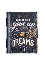 RK Handicrafts Miscellaneous - Leather Journal Never Give Up On Your Dreams
