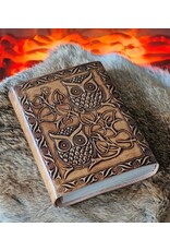 RK Handicrafts Miscellaneous - Leren Dagboek met Twee Reliëf Uilen