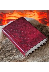 MITHD Miscellaneous - Leren Dagboek Met  Drie Stenen en Dubbele Sluiting