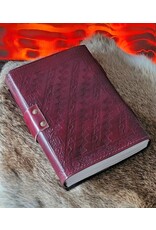 JM Handicrafts Miscellaneous - Dromenvanger Leren Dagboek met Relief en Steen Handgemaakt