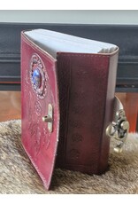 JM Handicrafts Miscellaneous - Dromenvanger Leren Dagboek met Relief en Steen Handgemaakt