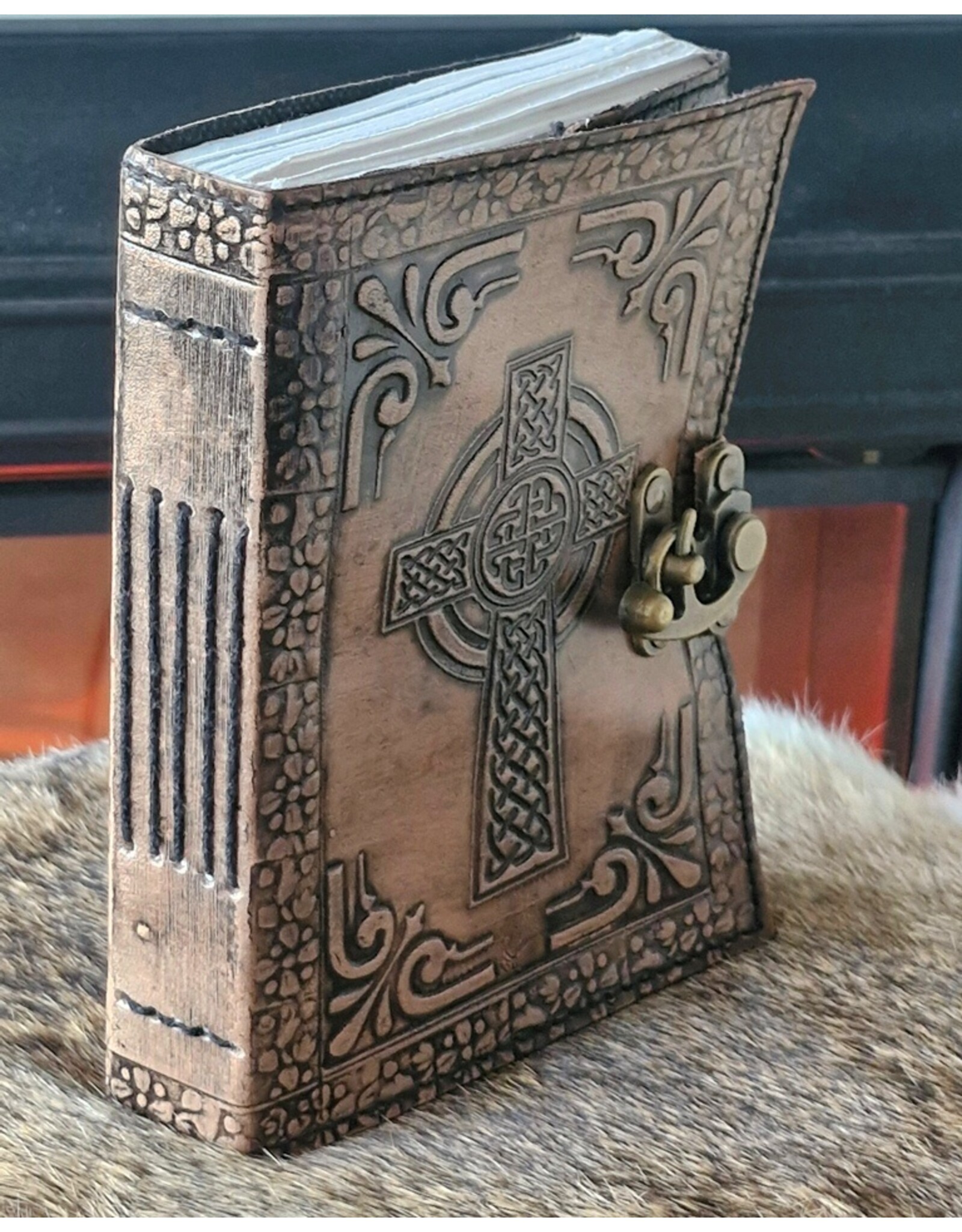 MITHD Miscellaneous - Keltisch Kruis Leren Dagboek  met slot