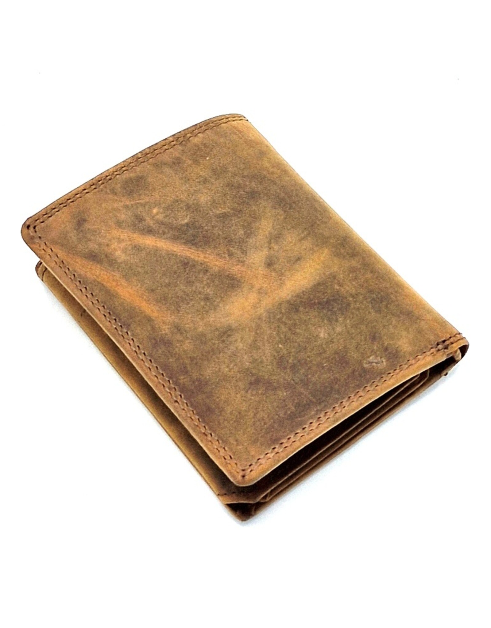 Leather Fox Leren portemonnees - Leren Portemonnee met Tractor print verticaal