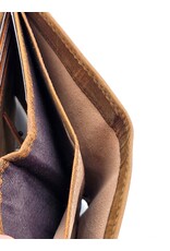Leather Fox Leren portemonnees - Leren Portemonnee met Tractor print verticaal
