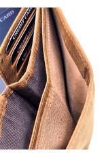 Leather Fox Leren portemonnees - Leren Portemonnee met Tractor print verticaal
