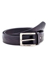 HillBurry Leather belts - HillBurry Leather belt  "Waves", solid leather black