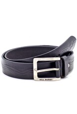 HillBurry Leather belts - HillBurry Leather belt  "Waves", solid leather black