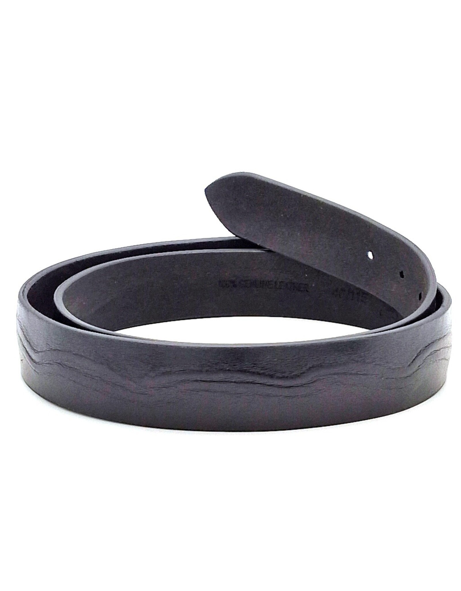 HillBurry Leren riemen - HillBurry Leren riem  "Waves", massief leer zwart