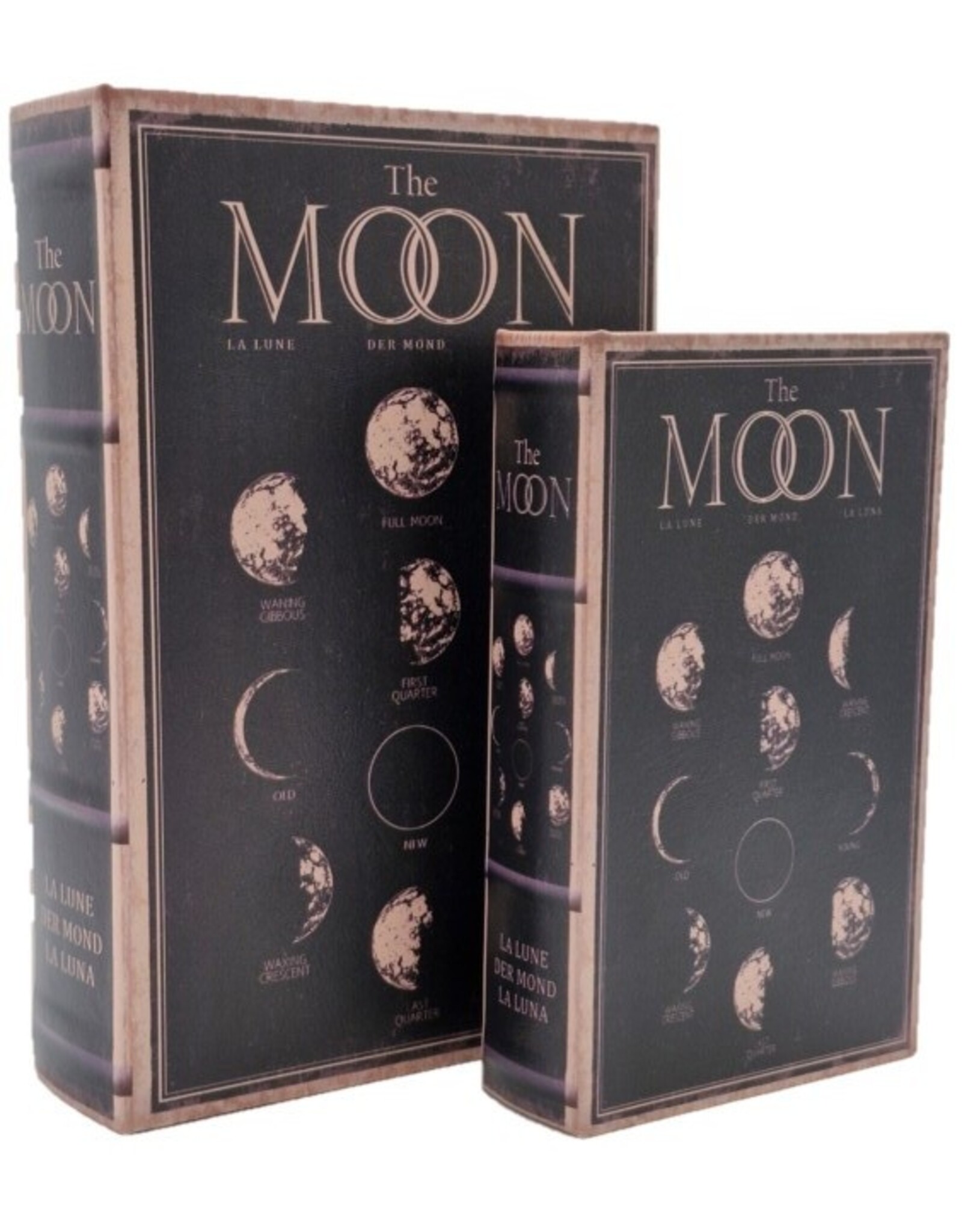 Trukado Giftware & Lifestyle - Storage box Book Moon Phases Set of 2 - Medium