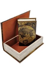 Trukado Giftware & Lifestyle - Opbergdoos Boek Wereldkaart Set van 2-M