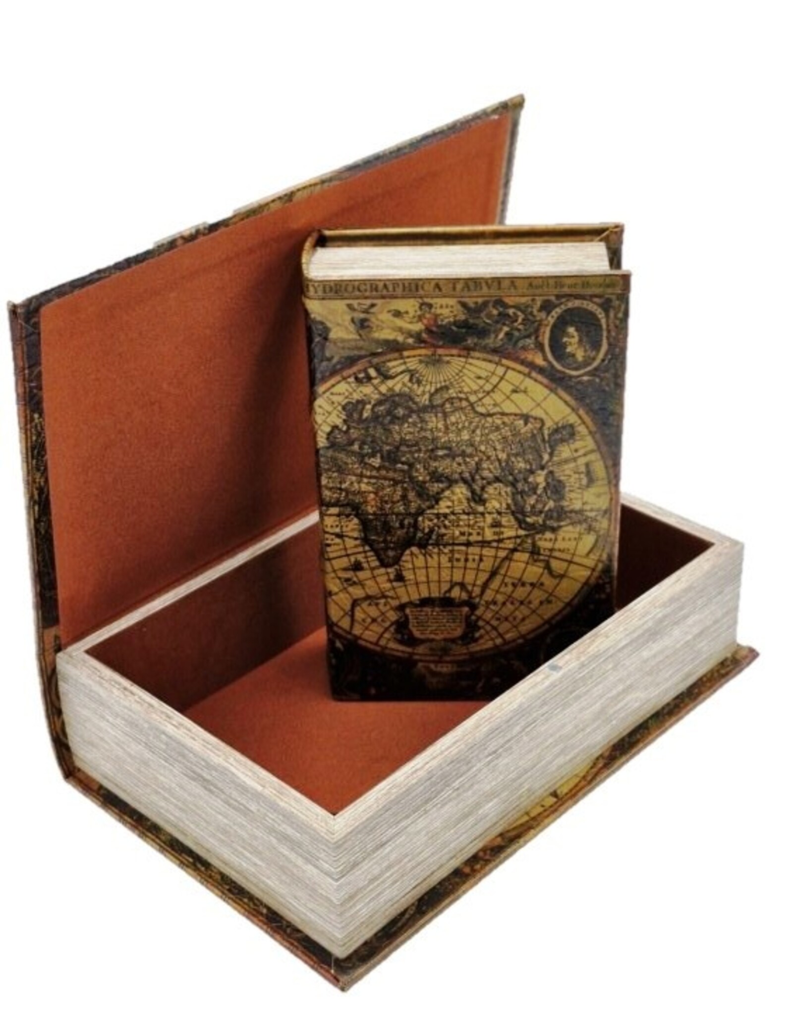 Trukado Giftware & Lifestyle - Storage box Book World Map Set of 2-M