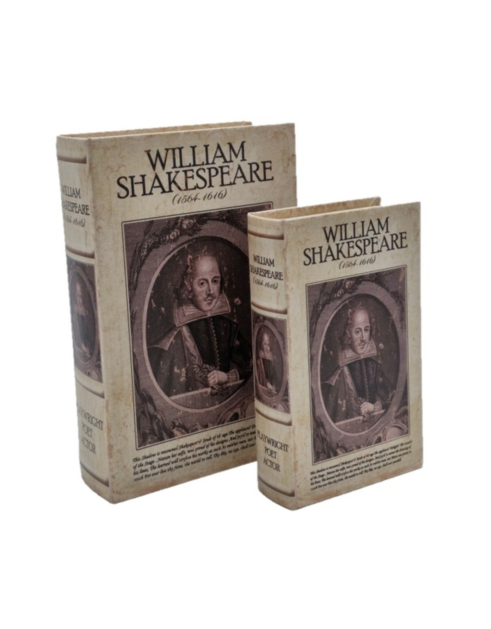 Trukado Giftware & Lifestyle - Storage box Book William Shakespeare Set of 2-M