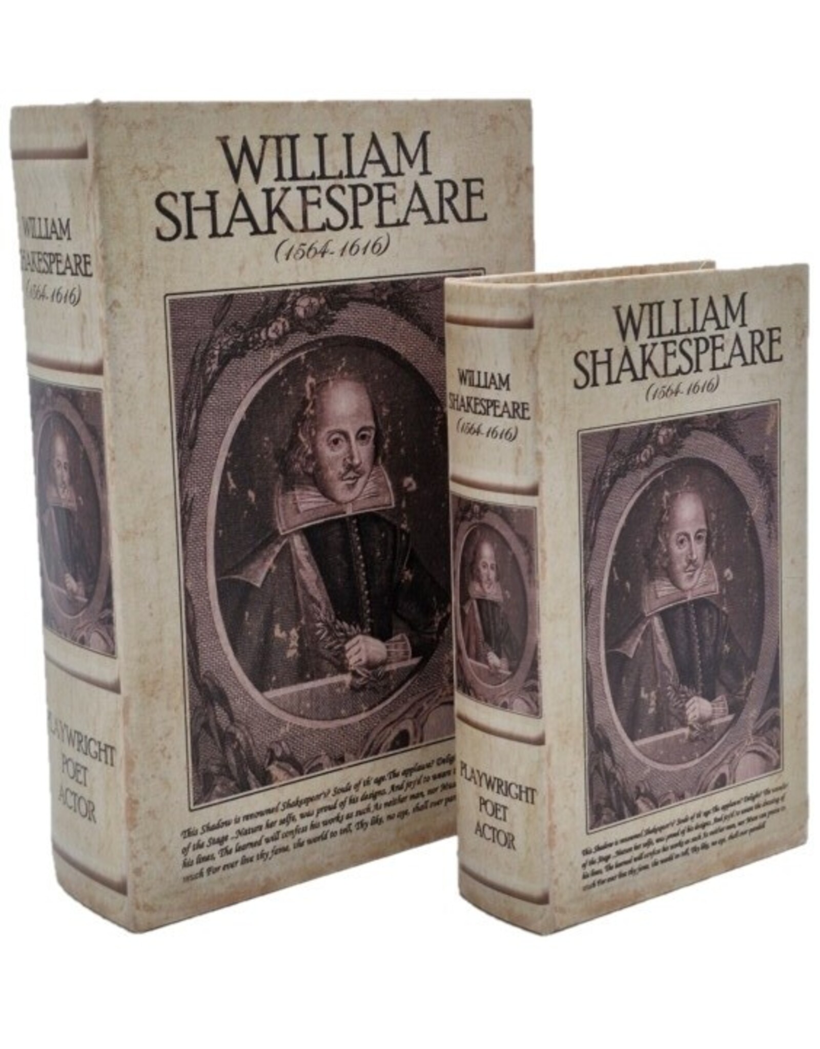 Trukado Giftware & Lifestyle - Storage box Book William Shakespeare Set of 2-M