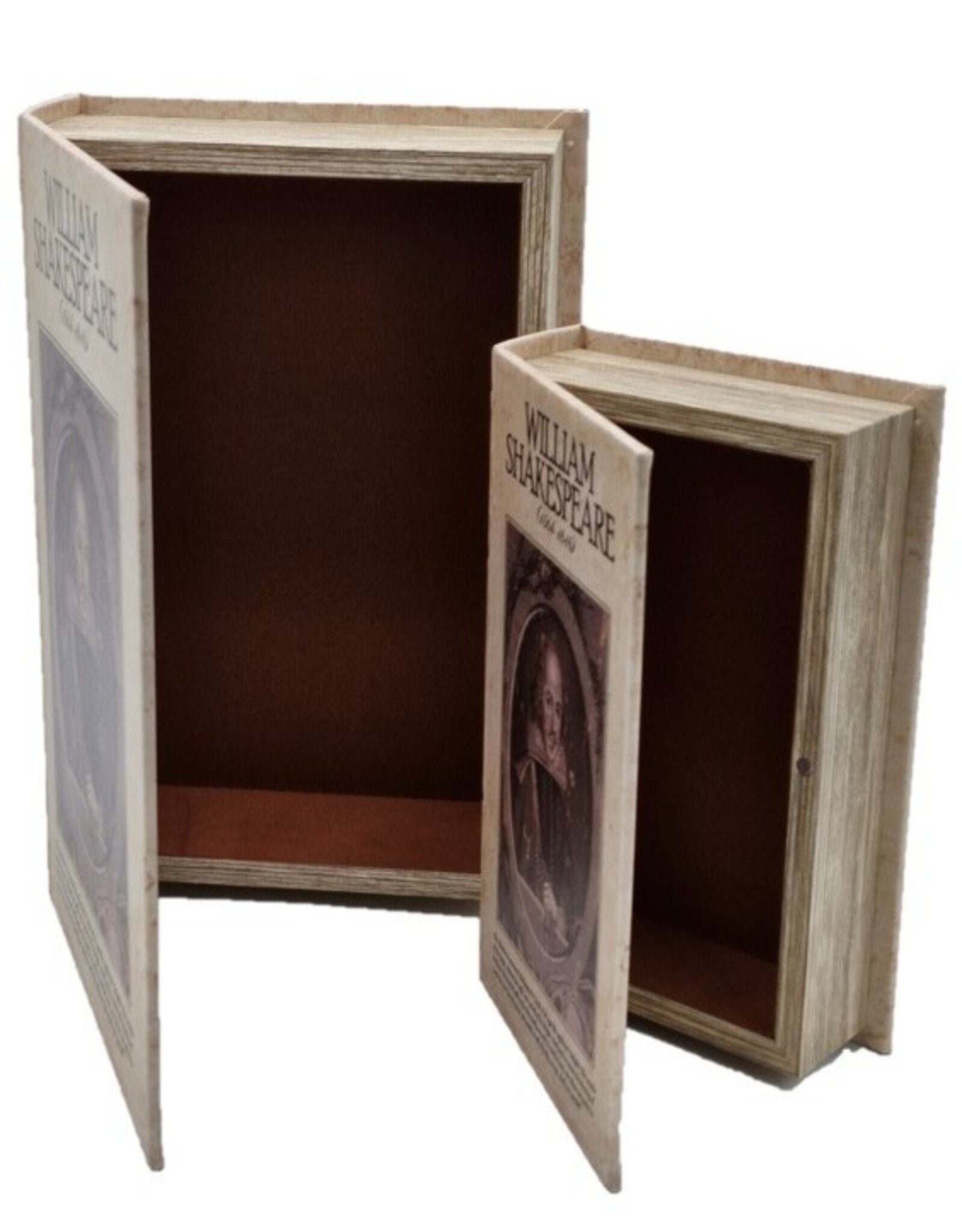 Trukado Giftware & Lifestyle - Opbergdoos Boek William Shakespeare Set van 2-M