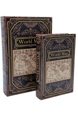 Trukado Giftware & Lifestyle - Opbergdoos Boek Wereldkaart Large Set