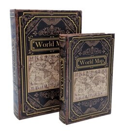 Trukado Opbergdoos Boek Wereldkaart Large - Set