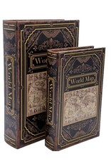 Trukado Giftware & Lifestyle - Storage box Book World Map Large Set