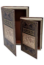 Trukado Giftware & Lifestyle - Opbergdoos Boek Wereldkaart Large Set
