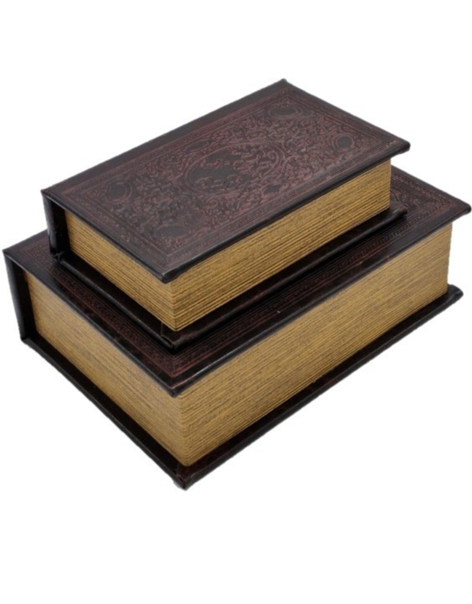 Trukado Miscellaneous - Antiek Boek Opbergdoos - Set van 2