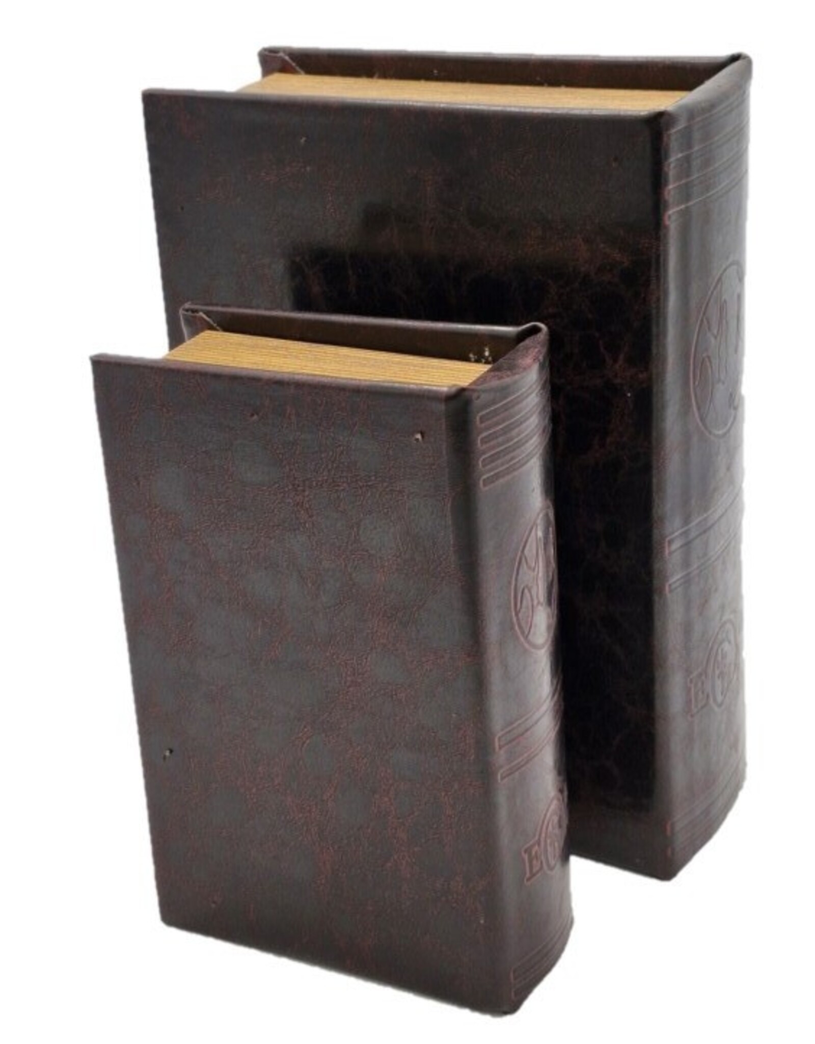 Trukado Miscellaneous - Antique Book Storage Box - Set of 2