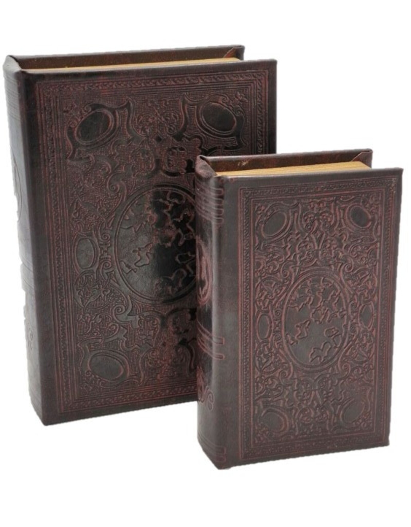 Trukado Miscellaneous - Antique Book Storage Box - Set of 2