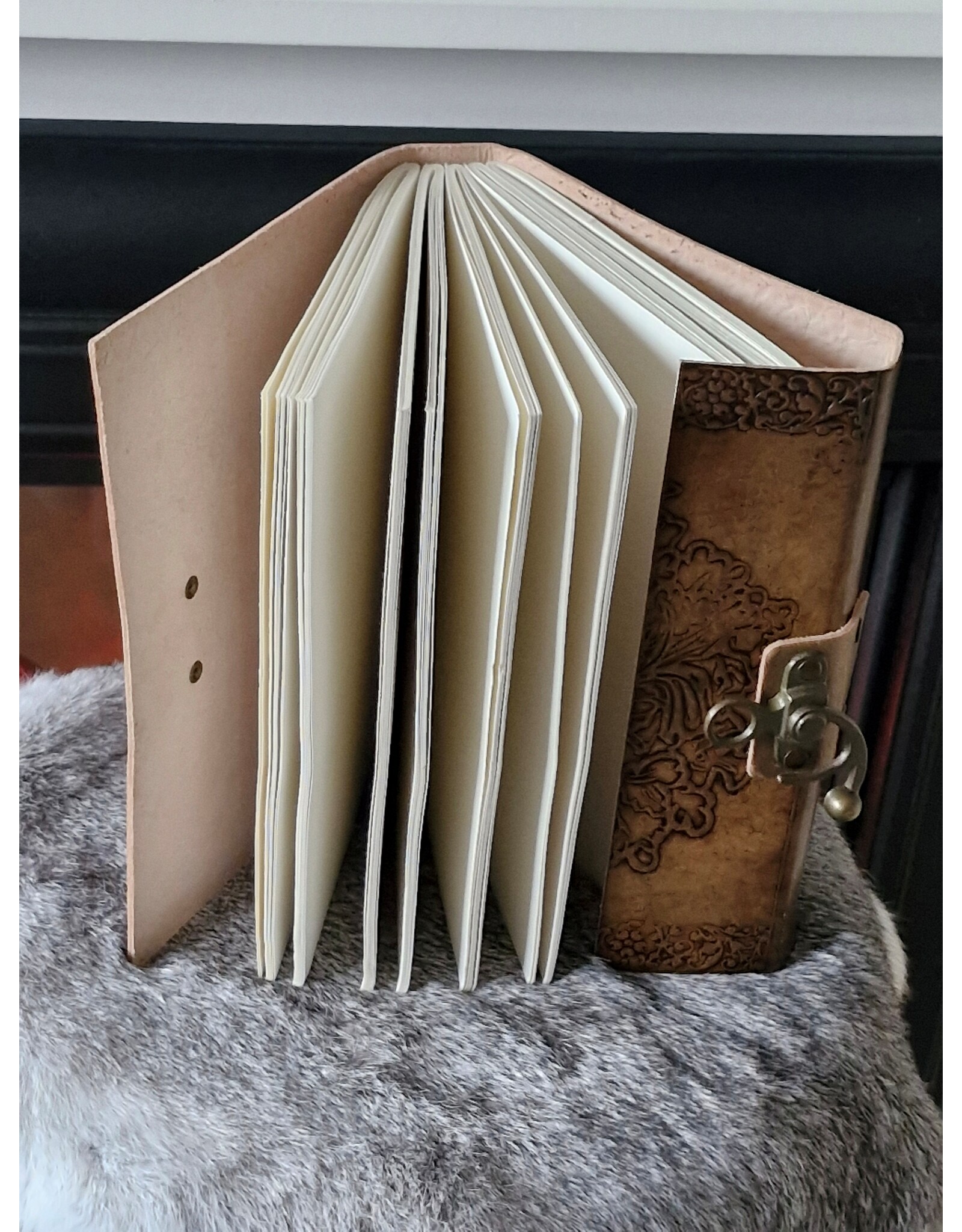 AWG Miscellaneous - Leather Notebook Greenman embossing 20cm x 15cm