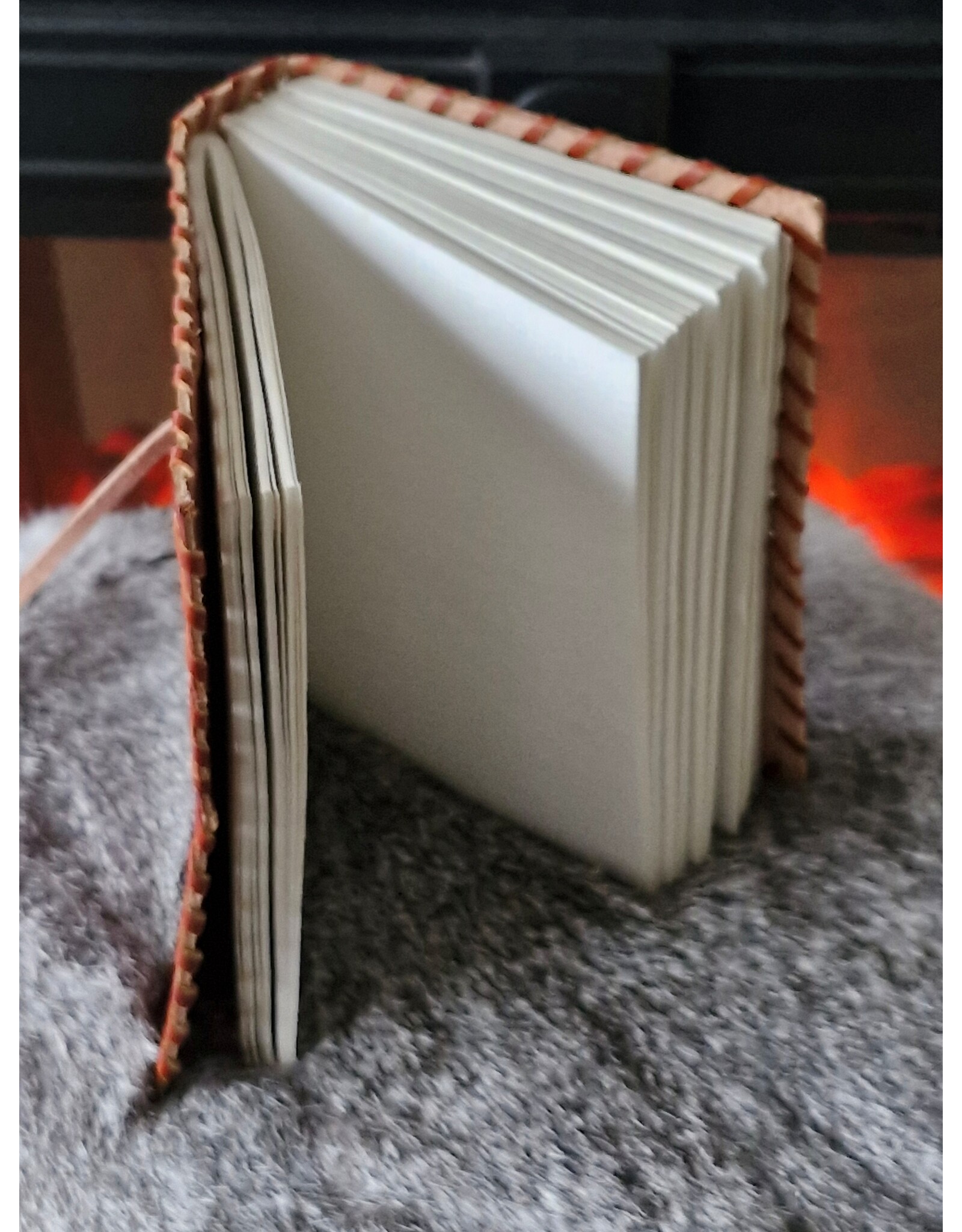 AWG Miscellaneous - Leather Notebook with wrap Book of Thoughts 15.5x11.5cm