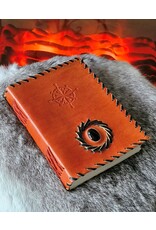 AWG Miscellaneous - Leather Notebook with Black Onyx & Compass 17cm x 12 cm