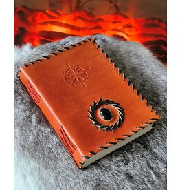 AWG Leather Notebook Black Onyx & Compass 17x12cm