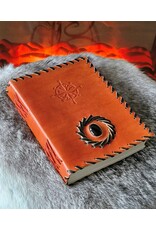 AWG Miscellaneous - Leather Notebook with Black Onyx & Compass 17cm x 12 cm