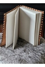 AWG Miscellaneous - Leren  Notitieboekje met Zwart Onyx & Kompas 17cm x 12 cm