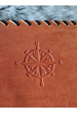 AWG Miscellaneous - Leather Notebook with Black Onyx & Compass 17cm x 12 cm