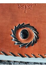 AWG Miscellaneous - Leather Notebook with Black Onyx & Compass 17cm x 12 cm