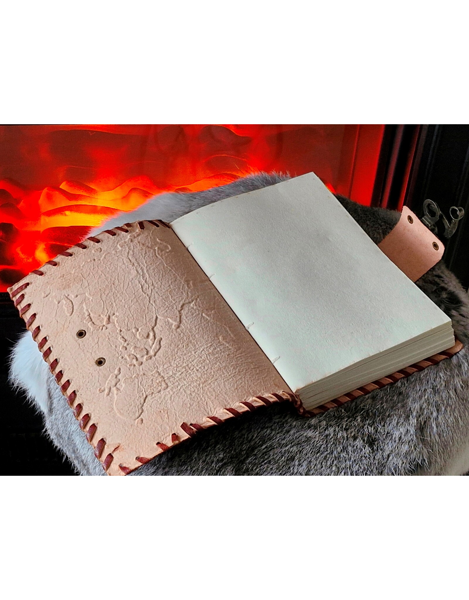 AWG Miscellaneous - Leren Notitieboek Wereldkaart 18x13cm