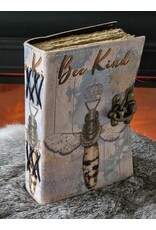 AWG Miscellaneous - Leather  Deckle-edge Notebook 'Bee Kind' 18x13cm