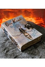 AWG Miscellaneous - Leather  Deckle-edge Notebook 'Bee Kind' 18x13cm