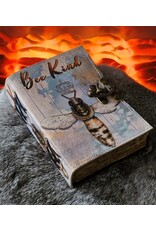AWG Miscellaneous - Leather  Deckle-edge Notebook 'Bee Kind' 18x13cm